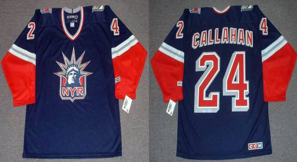 2019 Men New York Rangers #24 Callahan blue CCM NHL jerseys->new york rangers->NHL Jersey